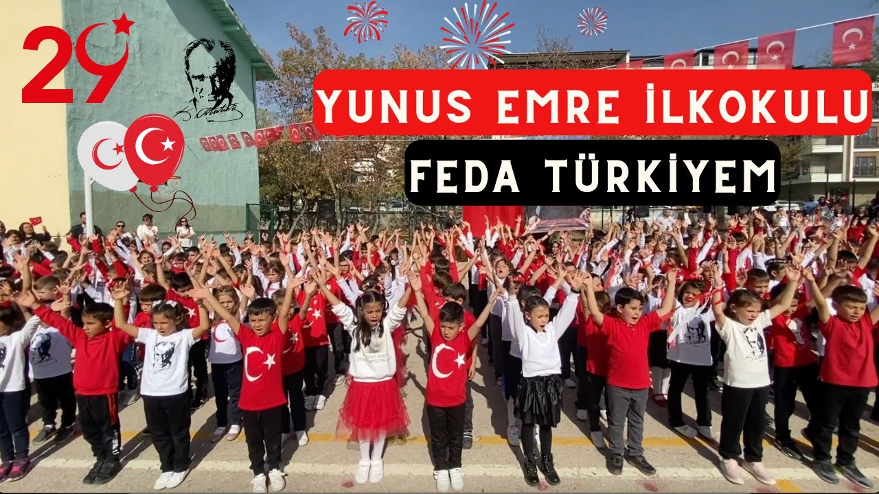 Ankara Yunus Emre İlkokulu Feda Türkiyem Gösterisi Cumhuriyetimizin 100. Yılı 29 Ekim Kutlamaları