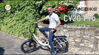 Ebike SAMEBIKE CY20 Pro 250w 36v 13ah Range 60km Speed 25kmh Foldable - Unboxing & Test