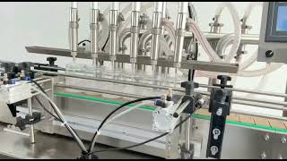 Automatic Linear 6 Nozzles Liquid Filling Machine