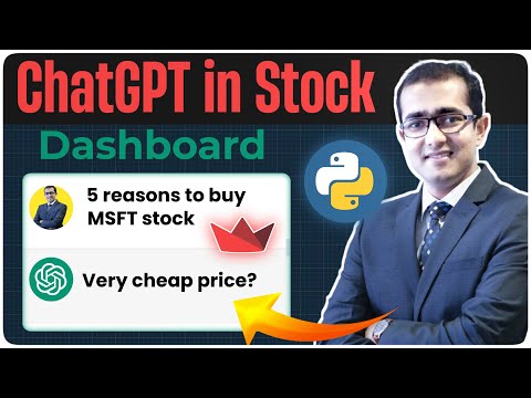 OpenAI Chat GPT in Streamlit Stock Dashboard in Python 🔴