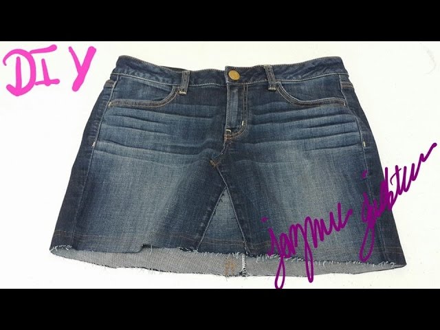 Como Hacer Una Falda De Mezclilla Reciclada!!! - How To Make a Recycled  Denim Skirt 