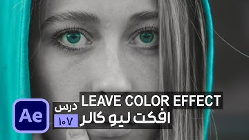 افکت تغییر رنگ در افتر افکت - نگهداشتن یک رنگ خاص افترافکت | Leave color effect