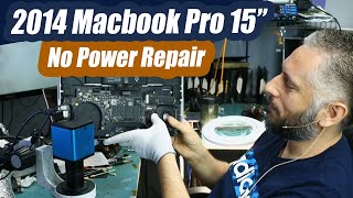 2014 Macbook Pro 15' No power. Messy Prior repair attempt. We almost refused service