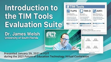 Introduction to the TIM Tools Evaluation Suite - Dr. James Welsh