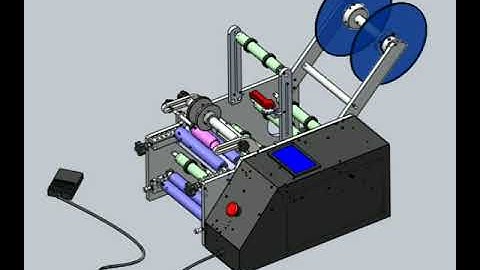 Packing machine || 3Dmodel design||  Semi-automatic round bottle labeling machine#000001