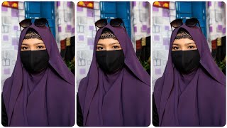 Easy hijab tutorial with Abaya l sirf 1 minutes me easy hijab tutorial 