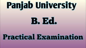 PU B.Ed. Practical||Examination Date Notification|| B.Ed 3rd Sem