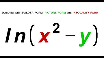 Domain of ln(x^2-y) set-builder form, picture form and inequality form