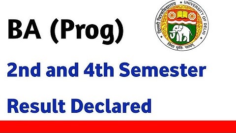 Du Sol Ba Program second and fourth Semester Result Declared | 1st and 2nd year result declared