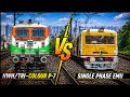 🔥VISWABHARATI FAST PASSENGER Vs BANDEL LOCAL| SHORT PARALLEL RACE HWH SUBURBAN BOUND | WAP-7 VS EMU🚂