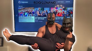 BIGLUNANO THANK YOU ALL OUR FIRST COMPLETE MONTH ON YOUTUBE ENDORSED BY BANE AND BATMAN! HA HA HA