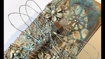 Dragonfly, mixed media canvas - process video