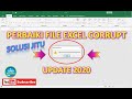 cara mengatasi file excel corrupt and cannot be opened 2020