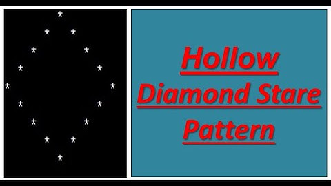 Hollow Diamond Stare Pattern Using 3 OR 2 For Loops  Malayalam || FUMIGATION