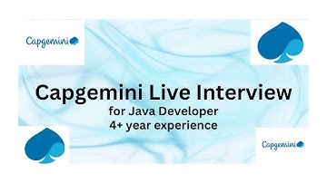 Capgemini Live Interview Experience | JAVA Developer | 4+ Year experienced by @JavaLearner-cx2qc