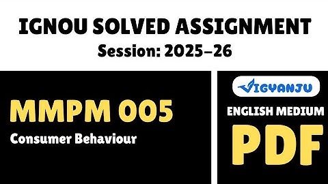IGNOU MMPM 005 Solved Assignment 2025-26 Pdf Download | IGNOU MBA Solved Assignment 2025-26