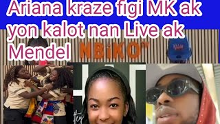 Ariana kraze figi MK ak yon kalot nan live li ak Mendel tap fè togo an afrik la.
