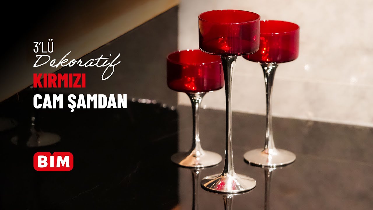 Bim 3 Lu Dekoratif Kirmizi Cam Samdan Youtube