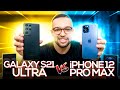 iPHONE 12 PRO MAX vs GALAXY S21 ULTRA | Qual é o MELHOR?! COMPARATIVO entre os MELHORES de 2021!