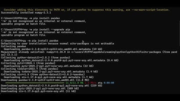 Simplified python setup: NumPy, Pandas, Matplotlib packages Installation.