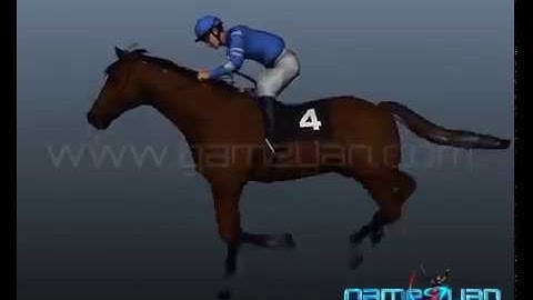 3D Horse Riding Quadruped Character Modeling Animation