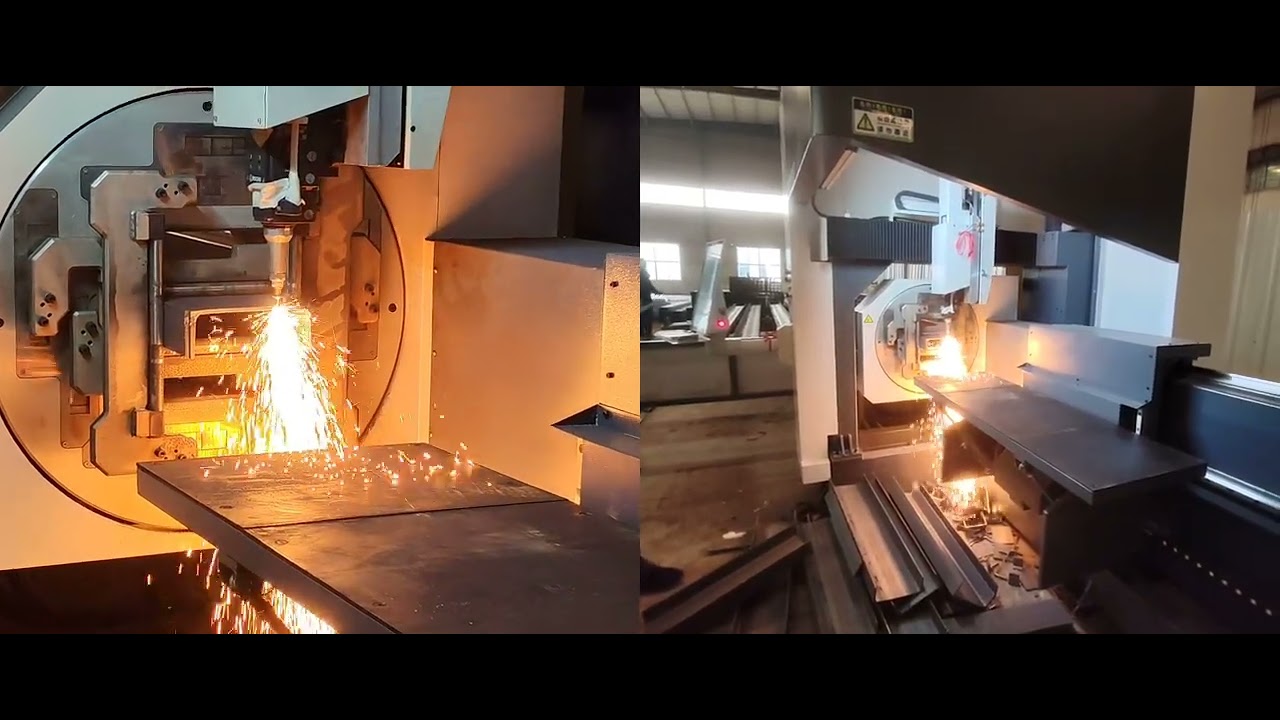 LT-6026VFA H Beam Cutting Tube Pipe Laser Cutting Machine in Client's Factory 