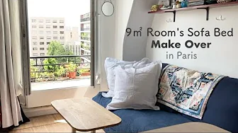Making a Sofa Bed in a 9 m² Attic Room in Paris