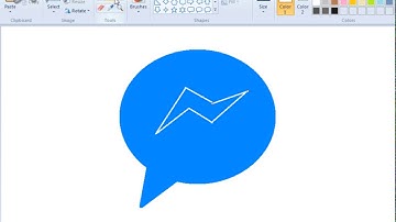 How to Draw mESSENGER LOGO IN MS PAINT