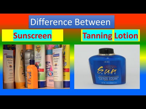 Difference Between Sunscreen and Tanning Lotion