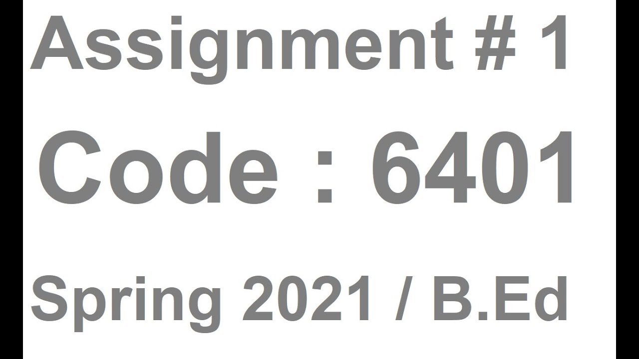 6401 solved assignment spring 2023