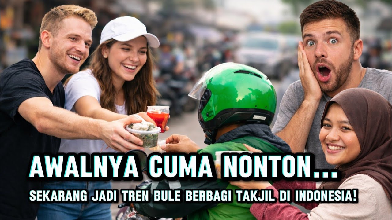 Bule Kaget! Orang Indonesia Bagi-Bagi Makanan Gratis di Jalan Saat Ramadhan