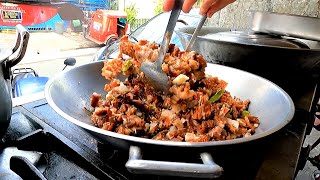 Sizzling Sisig, Chicken and Porkchop with Fried Rice and Gravy | Filipino Food