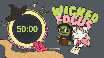 STUDY WITH ME 4x50 min Wicked Focus Pomodoro timer ⋆⁺ | ˚˖𓍢ִ໋💚🩷˚˖𓍢ִ໋ perfect for study & working