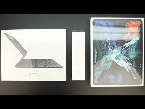 Apple iPad Pro 2018 12 9 inch Apple Smart Keyboard Folio Case 2018 Apple Pencil 2 Unboxing 