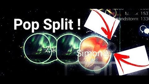 Nebulous - Pop Split + Vanish Split + Double Split + Tricksplit & Destroying Teams | (Agar.io)