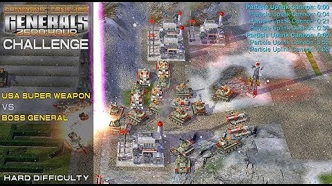 Command & Conquer: Zero Hour - Challenge - USA Super Weapon vs Boss General Leang [Hard] 1080p