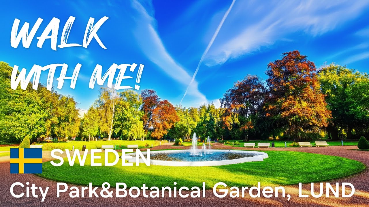 Lund Sweden – City Park & Botanical Garden Walk | Walking Tour