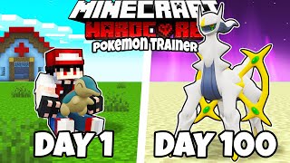 I Survived 100 Days as a POKEMON TRAINER in HARDCORE Minecraft!