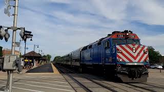Metra Full Evening Rush Crystal Lake IL On Wednesday June 1st 2021 + F59PHI