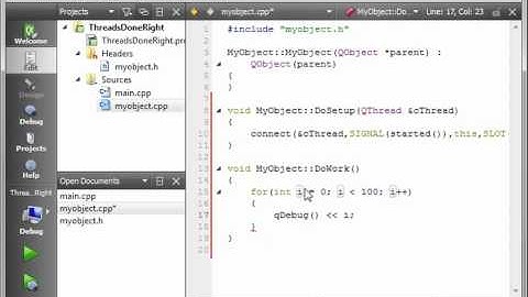 C++ Qt 35 - QThread part 6 - Threading done correctly in Qt