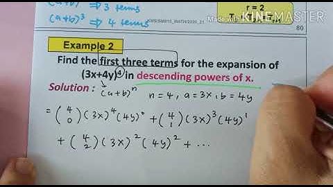 3.2 BINOMIAL EXPANSIONS (Part II)