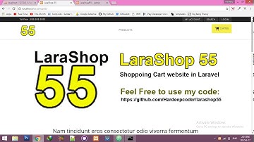 #1 LaraShop55 - Products Model & Controller | Shopping cart website in Laravel 5.5 with Ajax