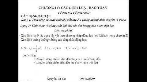 [NBC]VẬT LÝ 10-CÁC ĐL BẢO TOÀN-CÔNG VÀ CÔNG SUẤT