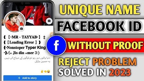How to Make Unique Name Account on Facebook 2023 | Create New Unique Name Facebook Account 2023