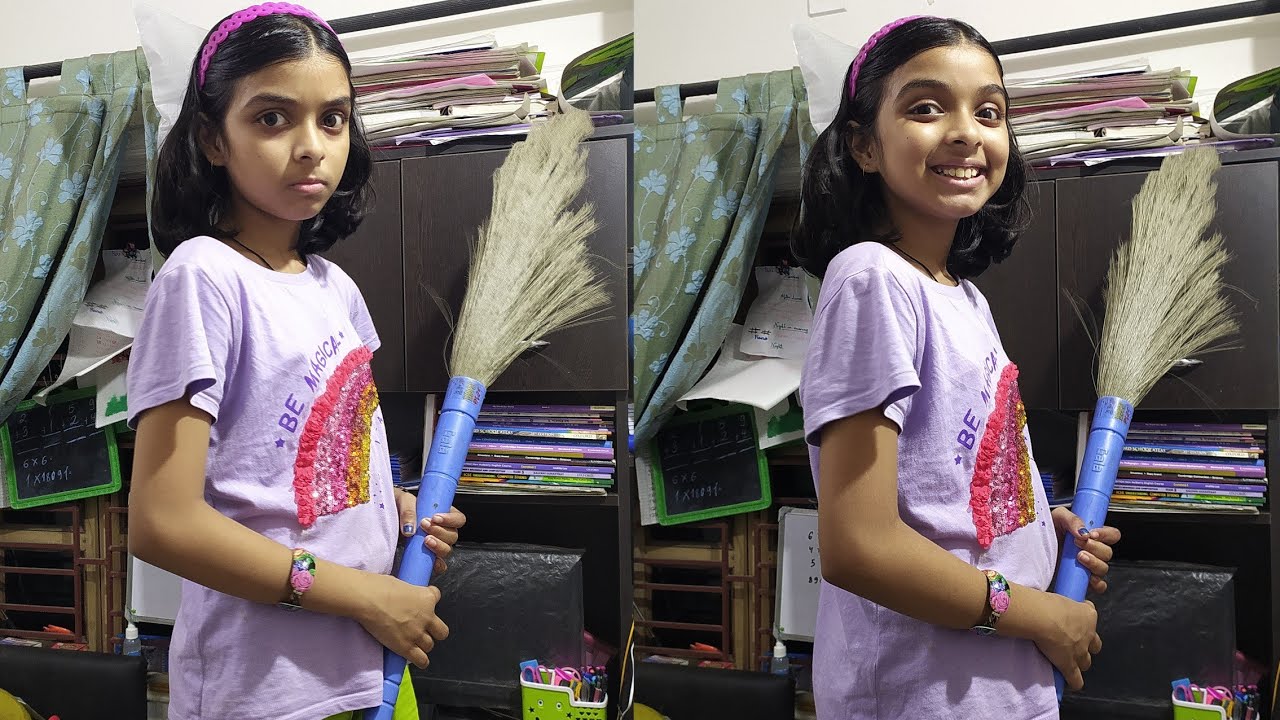 Ghar ki safai ke lea Itali se aya room cleaner 😜🤪