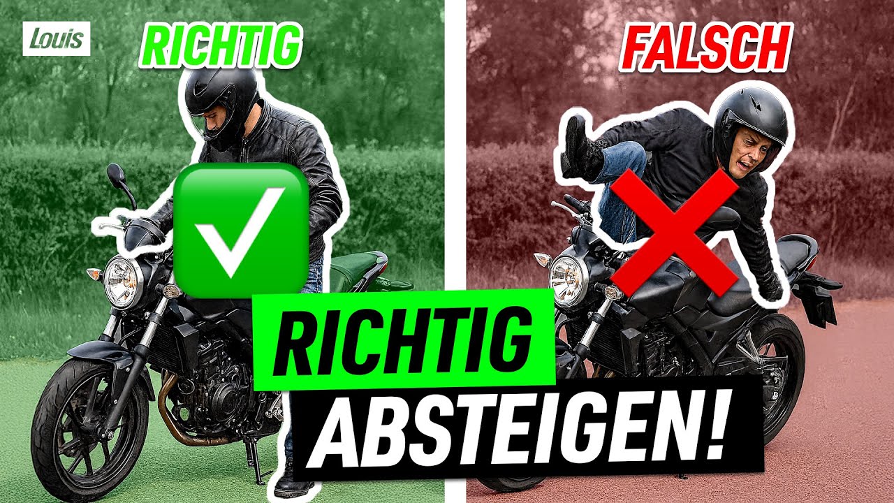 Vermeide DIESE Fehler beim Absteigen vom Motorrad! - YouTube