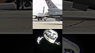 F16 Easy Vs God Mode #f16 #fighterjet #godmode #vs #trollface #relax