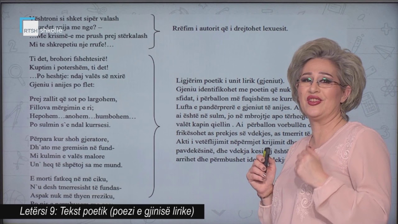 Letërsi 9 - Tekst poetik (poezi e gjinisë lirike)