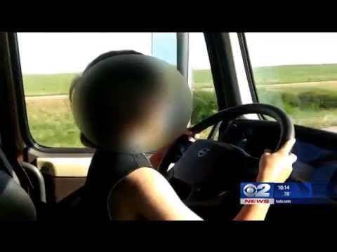 Facebook video shows kid driving semi truck on freeway by himself