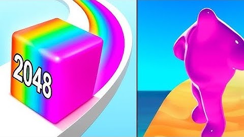 jelly Run 2048 Vs Join Blob Clash Run 💛 💜 💚all level Walkthrough Android games 